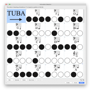 Sample of Tuba palette